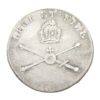 Németország,I. Ferenc koronázási zseton 1792 - Frankfurt VF ezüst 2.200g
