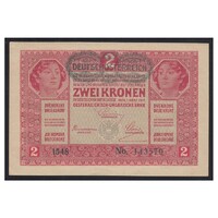 Ausztria,2 kronen/korona 1919 - DEUTSCHÖSTERREICH EF+