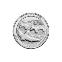 USA,quarter dollar 2017 D - Effigy Mounds aUNC+ réz