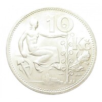 Csehszlovákia,10 korun 1932 aUNC+ ezüst 10g700