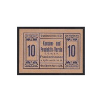 Németország,10 pfennig 1919 - Fogyasztó- és termelőszövetkezet - Frankenhausen aUNC+
