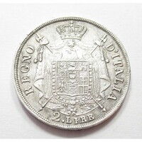 Olaszország,2 lire 1813 V EF+ ezüst 10g900