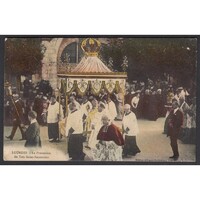 Franciaország,Lourdes - Eucharisztikus körmenet - A Szent Oltárszentség Körmenet 1910