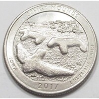USA,quarter dollar 2017 P - Effigy Mounds aUNC+ réz