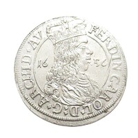 Ausztria,Ferdinánd Károly osztrák főherceg 3 krajcár 1656 - Tirol EF+ ezüst 1.59g