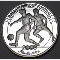 Uganda,2000 shillings 2006 PP - A futball legendái - Jozef Adamec UNC ezüst 24.80g