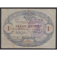 Montenegró,1 perper 1914 F