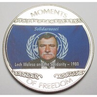 Libéria,10 dollars 2004 PP - A szabadság pillanatai - Lech Walesa és a Szolidaritás - 1980 UNC nikke