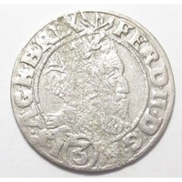 Ausztria,II. Ferdinánd 3 krajcár 1631 HR - Breslau - Szilézia VF ezüst 1.45g