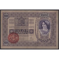 Magyarország,10000 kronen/korona 1920 - MAGYARORSZÁG FELÜLBÉLYEGZÉS F