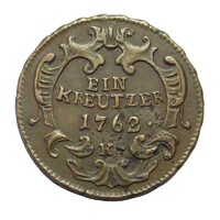 Magyarország,Mária Terézia 1 krajcár 1762 K EF réz