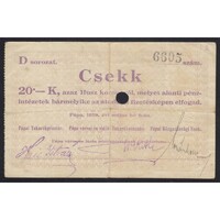 Magyarország,20 korona 1919 - Pápa F