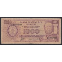 Paraguay,1000 guaranies 1963 F