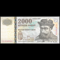 Magyarország 2000 Forint 2010 CA UNC