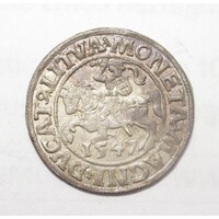 Litvánia,II. Zsigmond 1/2 garas 1547 EF+ ezüst 1.35g