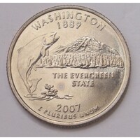USA,quarter dollar 2007 D - Washington aUNC+