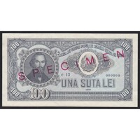 Románia,100 lei 1952 - SPECIMEN aUNC+