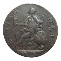 Egyesült Királyság,1/2 penny 1775 F réz