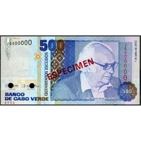 Cape Verde,500 escudos 2002 - SPECIMEN UNC