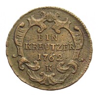 Magyarország,Mária Terézia 1 krajcár 1762 K - Körmöcbánya VF+ réz