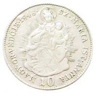 Magyarország,V. Ferdinánd 10 krajcár 1848 KB EF ezüst 3.91g500