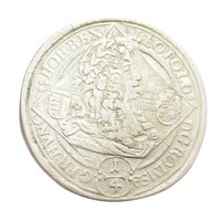Magyarország,I. Lipót 1/4 tallér 1698 KB EF ezüst 7.250g
