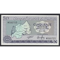 Ruanda,50 francs 1976 UNC