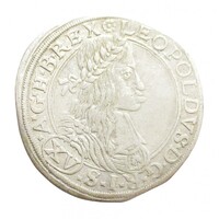 Ausztria,I. Lipót XV krajcár 1663 CA - Bécs EF+ ezüst 6.090g