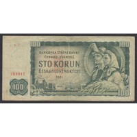Csehszlovákia,100 korun 1961 - Série D F