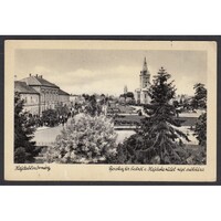 Magyarország,Hajduböszörmény - Bocskay tér és a Hajdukerület régi székháza 1941