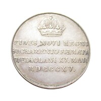 Olaszország,I. Ferenc zseton 1815 - Velence hódolata EF ezüst 4g