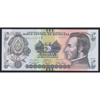 Honduras,5 lempiras 2014 UNC