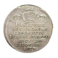 Ausztria,I. József Német-római császárrá koronázására 1690 - Augsburg EF ezüst 1.79g