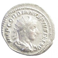 Római Birodalom,III. Gordianus antoninianus 240 Róma - VIRTVS AVG hátlap EF+ ezüst 4.40g