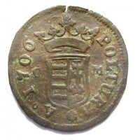 Magyarország,II. Rákóczi Ferenc 1 poltura 1706 CM VF+ réz