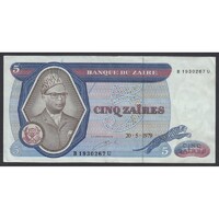 Zaire,5 zaires 1979 EF