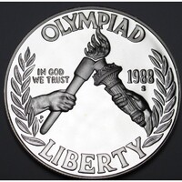 USA,1 dollar 1988 S PP - Szöuli olimpia UNC ezüst 26.73g900