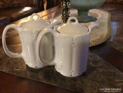 Barokk kávé, tea kiöntő kancsó 2db