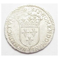 Franciaország,XIV. Lajos 1/12 ecu 1659 I - Limoges EF ezüst 2.261g917