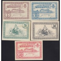 Portugália,5-10-20-30-50 centavos 1929 - San José Kórház szükségpénze aUNC+