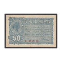 Románia,50 bani 1917 aUNC+