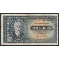Csehszlovákia,100 korun 1945 F