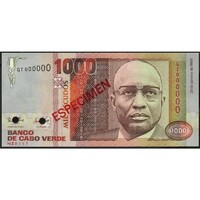 Cape Verde,1000 escudos 1989 - SPECIMEN UNC