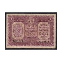 Olaszország,1 lira 1918 VF+