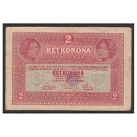 Magyarország,2 kronen/korona 1917 - A széria - Gyermek Posta Hivatal felülbélyegzés F