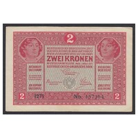 Magyarország,2 kronen/korona 1917 aUNC+
