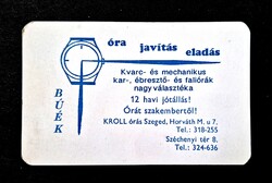 KROLL Órás mester Szeged kártyanaptár 1994