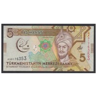 Türkmenisztán,5 manat 2017 UNC