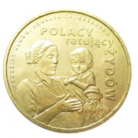 Lengyelország,2 zlote 2012 - Zsidókat mentő lengyelek - Ulmów és Kowalskich és Baranków aUNC+ ötvöze