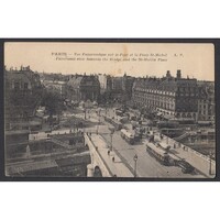 Franciaország,Párizs - Kilátás a hídra és a Szent Martin térre 1924